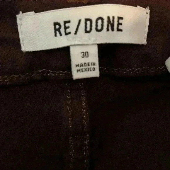 NEW Re/Done Jeans 70s Ultra High Rise Stove Pipe Washed Plum - Picture 7 of 13